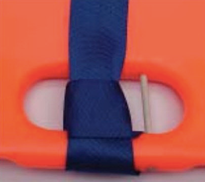 Backboard Restraint, Loop End, 2-Piece, 7ft, Black