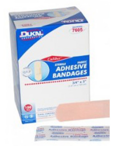 Caliber™ Adhesive Bandage, Plastic, 1in x 3in Box of 100