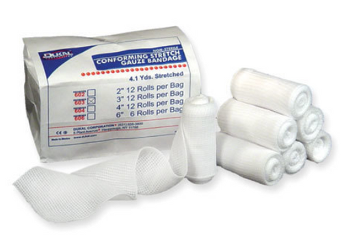 Conforming Non-Sterile Stretch Gauze Bandages, 4in X 4.1yd