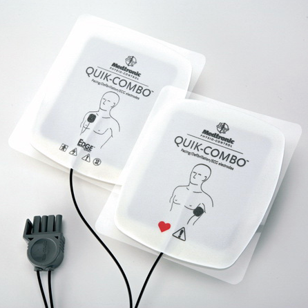 Edge System™ Quik Combo® Electrodes, Adult, 24in L Leadwire Case of 50