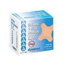 Flexible Adhesive Bandages, Fabric, 3in X 3in, Four Wing