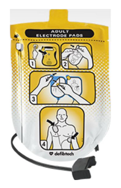 LifeLine™ Pre-connected Defibrillation Pads, Adult, 48in L Cable, Non-polarized