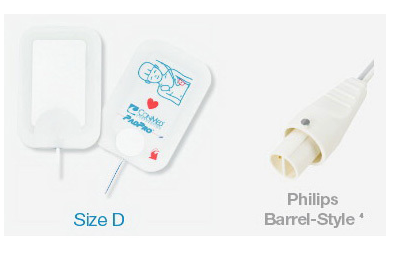 PadPro® Multi-Function Defib Radiotranslucent Electrode Pad with Philips Barrel-Style Connector, 4.25in x 2.87in, Pediatric