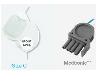 PadPro® Multi-function Defib Radiotranslucent Electrode Pad with Medtronic Connector, 2.5in x 2.12in, Mini Pediatric Case of 10