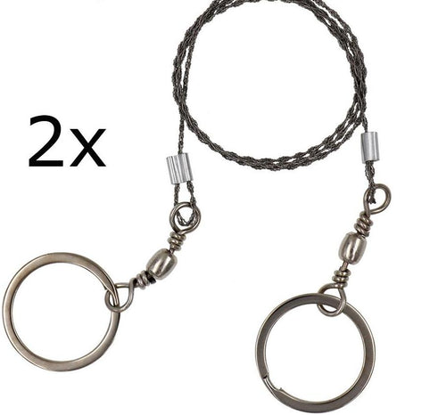 Emergency Survival Gear Stainless Steel Wire Saw Hand Chain Saw Safety Survival Fretsaw Chainsaw Emergency Pack of 2